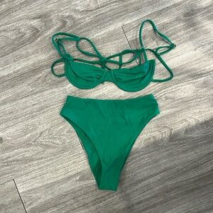 High Waisted green bikini